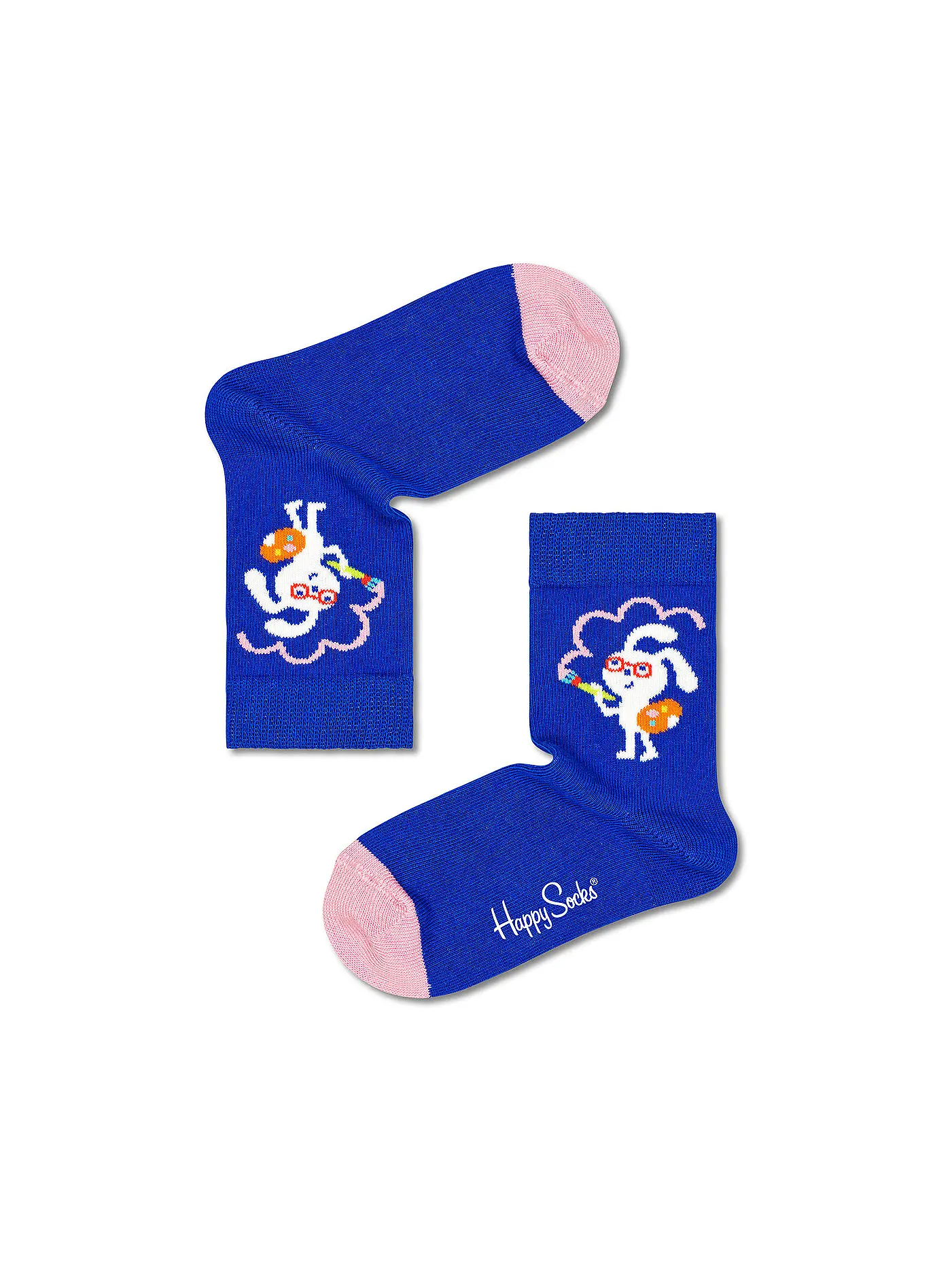 HAPPY SOCKS | Kinder Socken PAINTING BUNNY medium blue | 